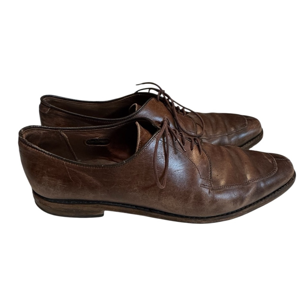 Vintage Aged Worn Allen Edmonds Delray High End Brown Leather Men's 12 Shoes